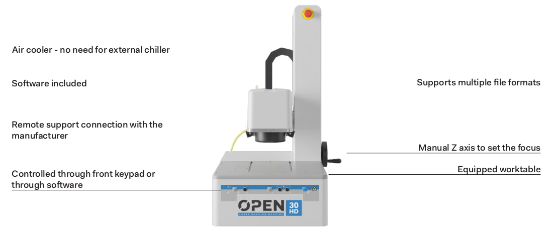 Orotig open laser engraver specifications