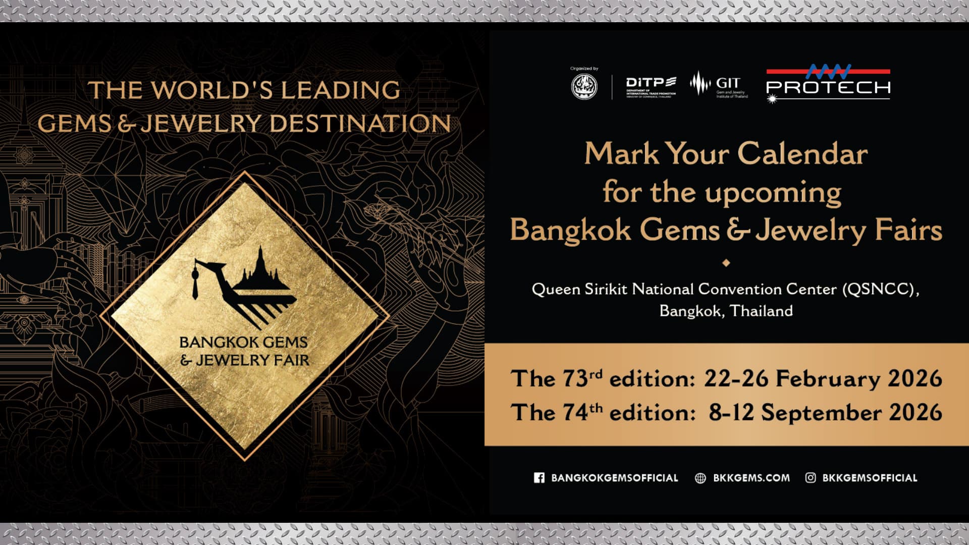 Bangkok Gems & Jawelry Fairs 2026